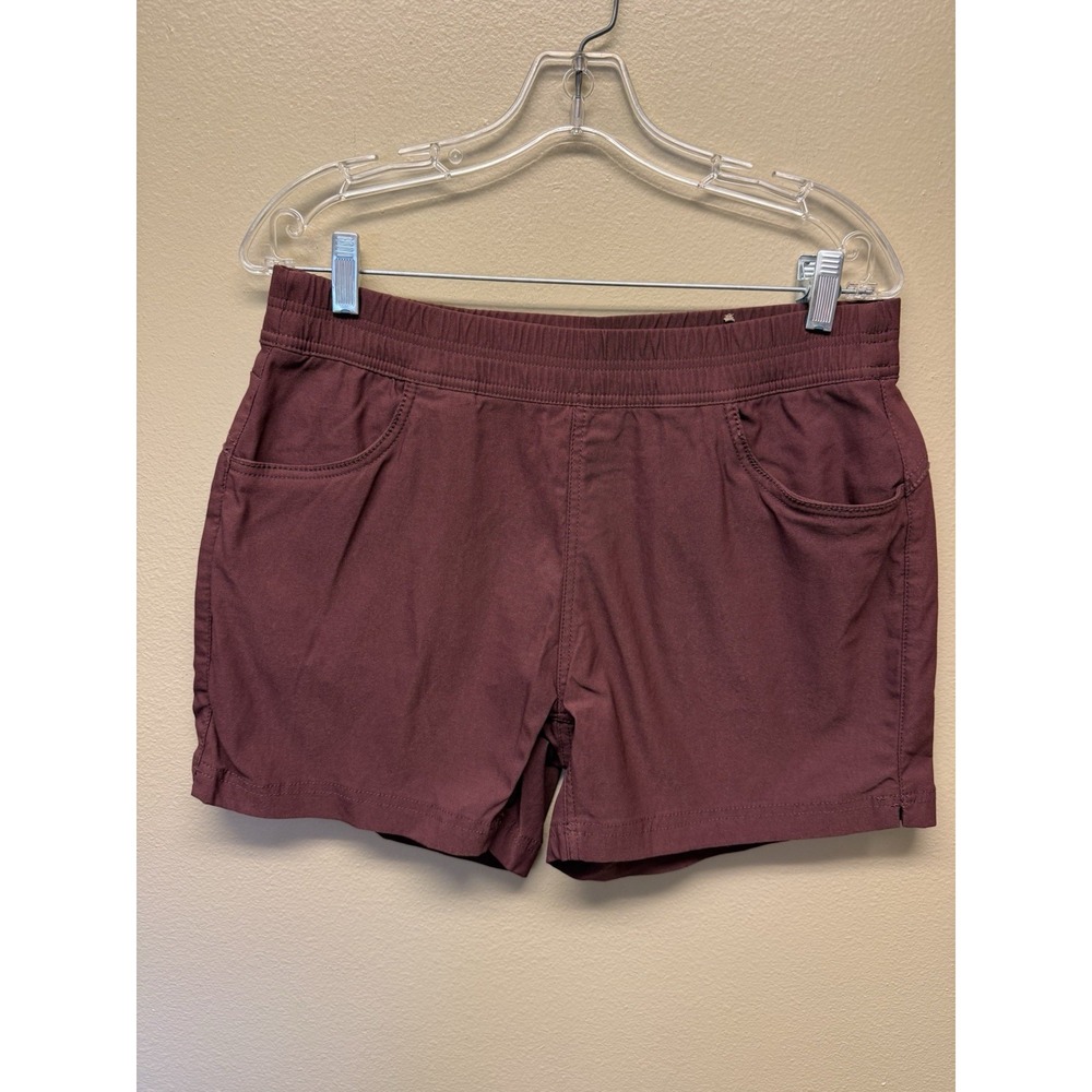 prAna Halle E-Waist Short II Women's Size 12 Brown 5" Inseam Stretch Pull On